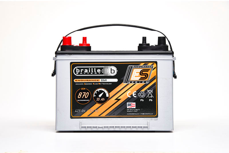 Braille Auto Battery 34M Marine Endurance AGM Battery 870 CCA