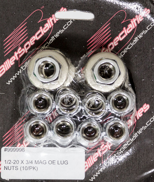Billet Specialties 1/2-20 X 3/4 Mag Lug Nuts (10/PK)