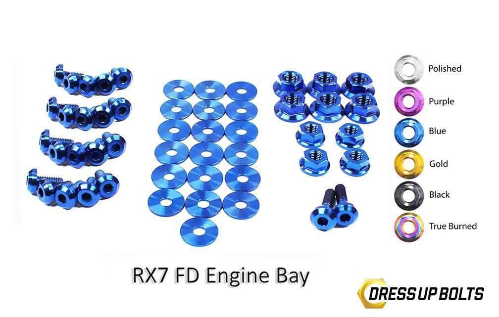 Mazda RX-7 FD/FD3S (1992-2002) Titanium Dress Up Bolts Engine Bay Kit