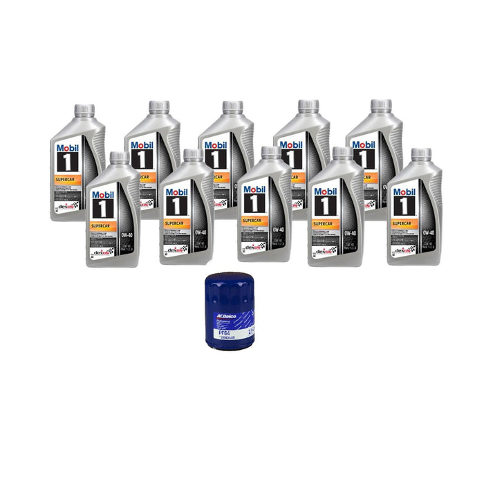 SMG Oil Change Kit: 10 Quarts Mobil 1 Supercar 0w40 Engine Oil Change Kit for LTx Platform. Camaro, Corvette CTSV and more