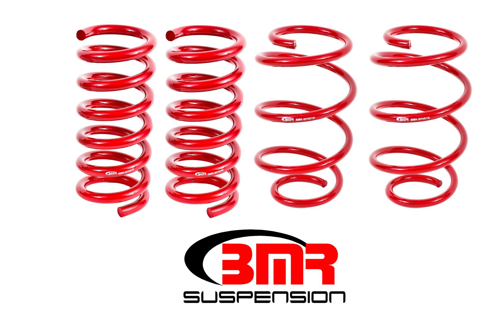 BMR performance lowering springs used as an example in a complete suspension setup