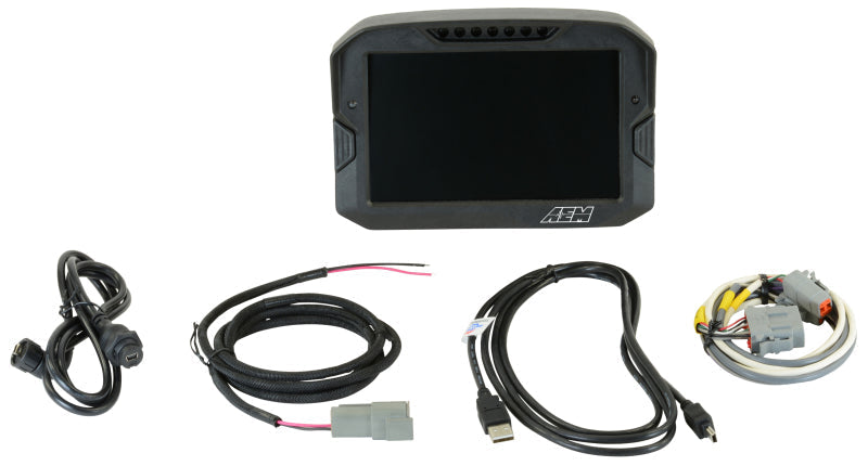 AEM CD-7 logging race dash for data acquisition and tuning