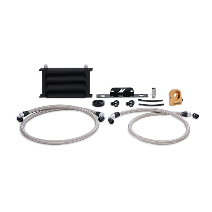 Mishimoto thermostatic oil cooler kit illustrating heat management for high-performance street and drag-and-drive builds