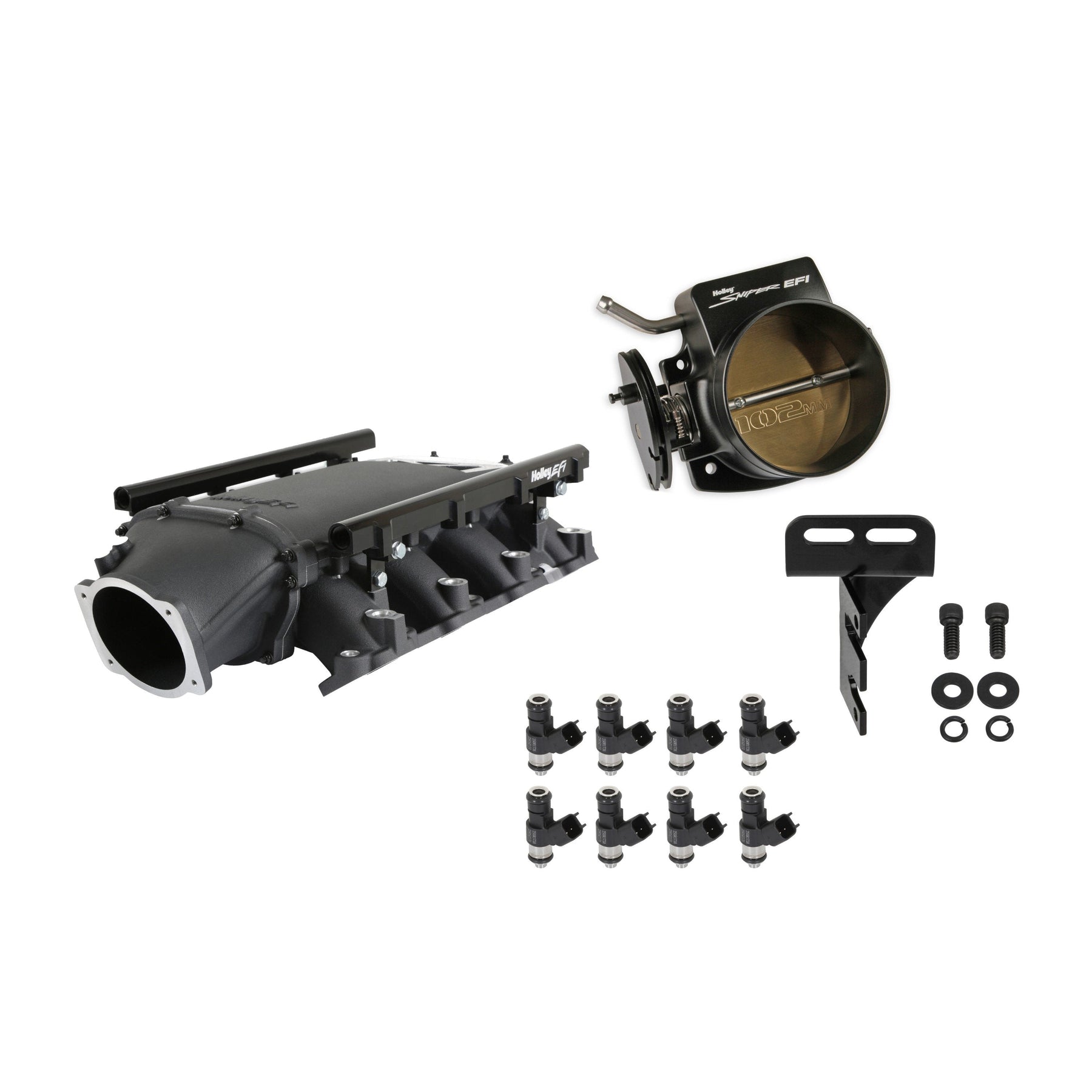 Holley EFI Gen V LT Ultra Lo-Ram top end kit with 102mm throttle body and 100 lb/hr injectors