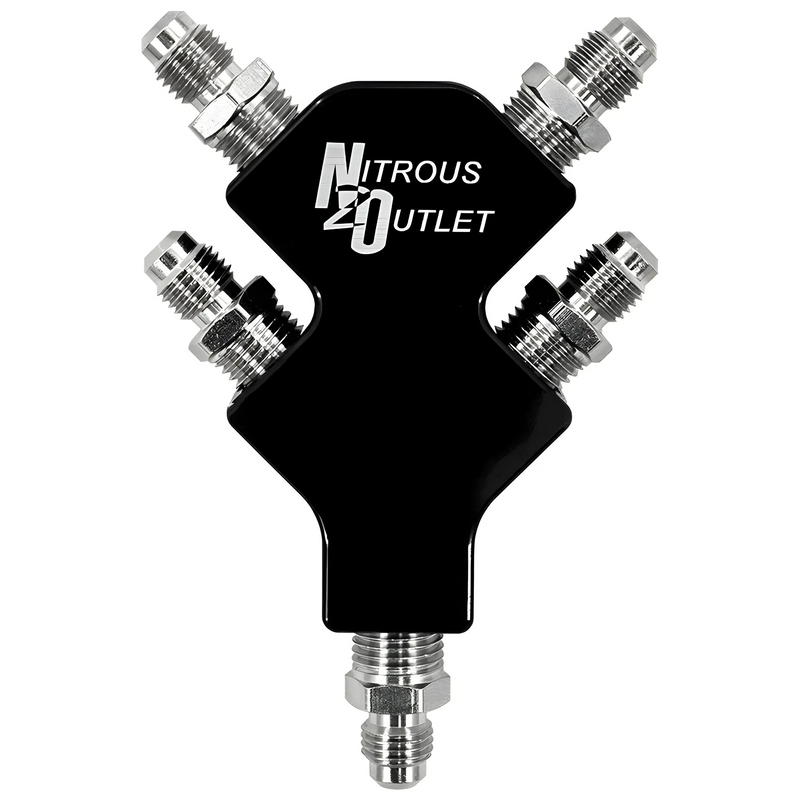 Nitrous Outlet 4-Way 4AN High Flow Stacked Y Distribution Block