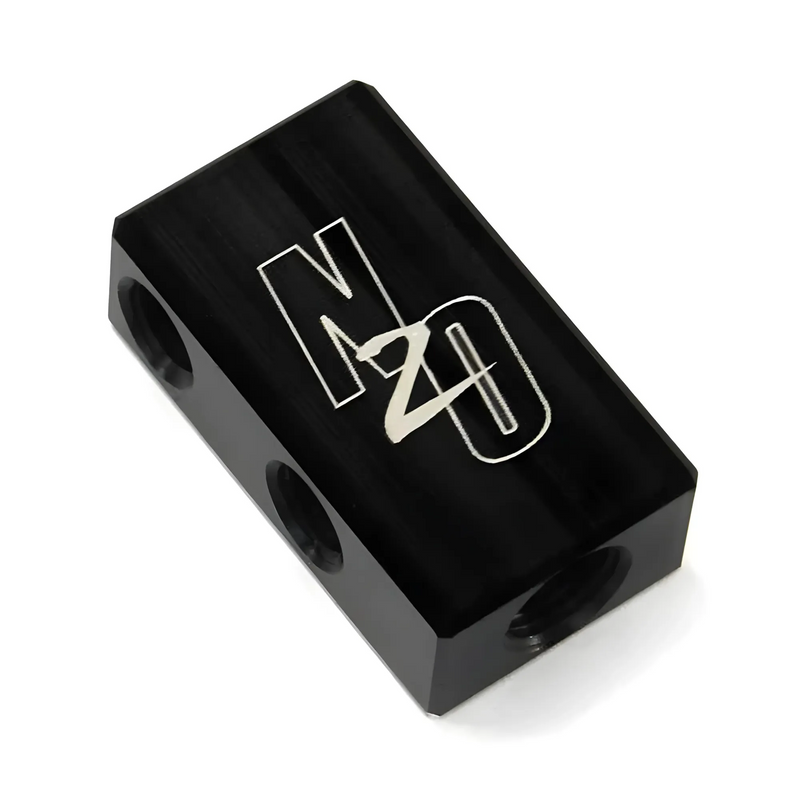 Nitrous Outlet Compact 1 In 4 Out Distribution Block - 1/8" NPT Inlet, 5/16-24" Outlets