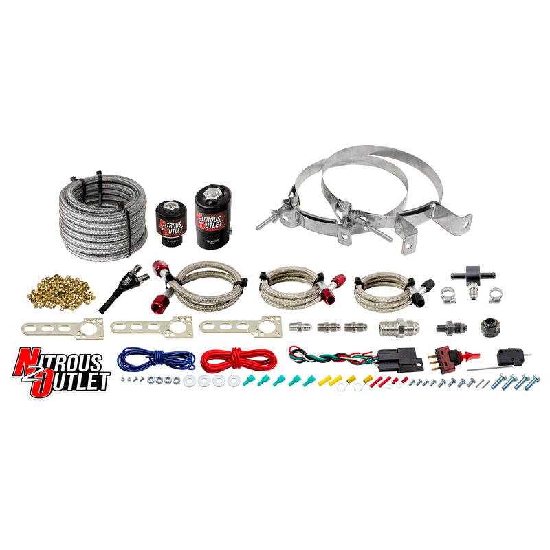 Nitrous Outlet Universal EFI Single Hydra Nozzle System - Gas/E85 (5-55psi)(50-250HP)(No Bottle)