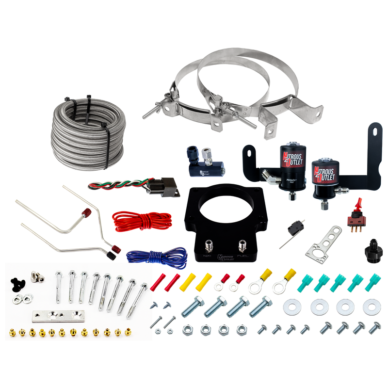 Nitrous Outlet Pontiac 90mm Fast Intake 2004-2006 GTO Hard-line Plate System - Gas/E85 (5-55psi)(50-200HP)(No Bottle)