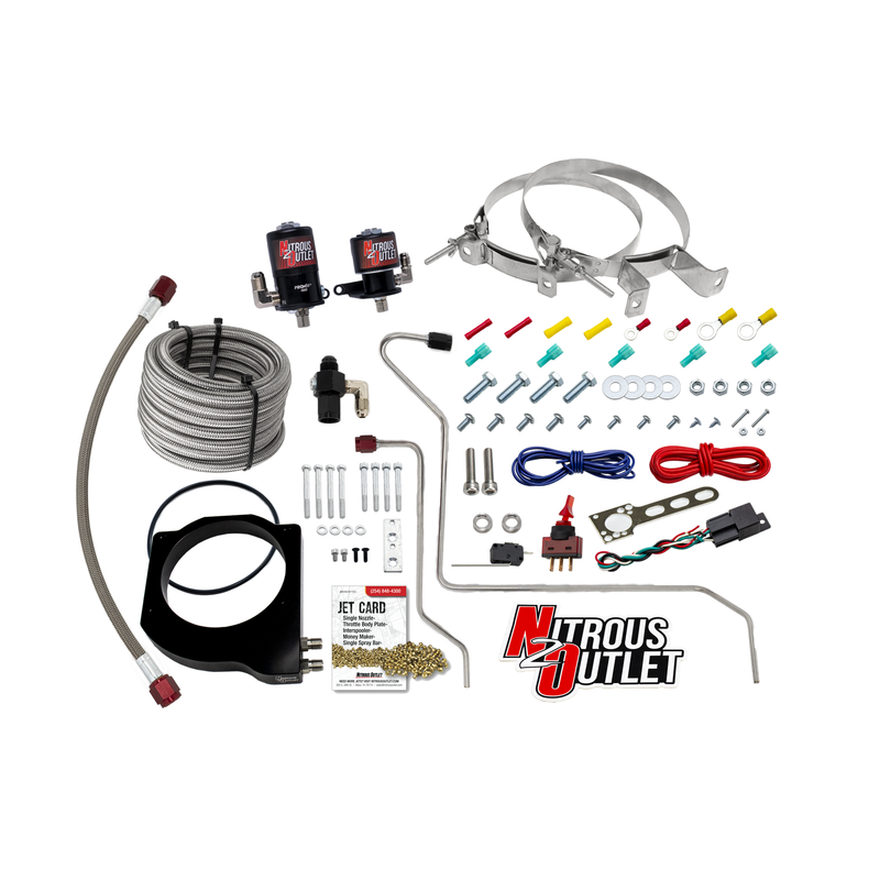 Nitrous Outlet GM 102mm Texas Speed Titan LR-T, SR-1, SR-3, SR-7 Intake Hard-line Plate System - Gas/E85 (5-55psi)(50-200HP)(No Bottle)