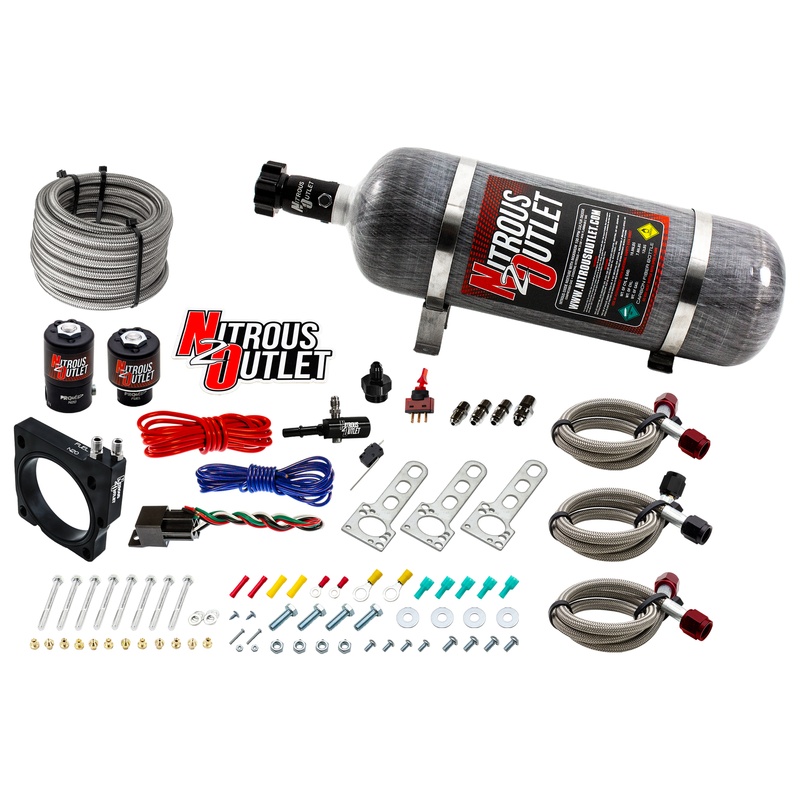 Nitrous Outlet Dodge 80mm 5.7/6.1  Hemi Plate System - Gas/E85 (5-55psi)(50-200HP)(12lb Bottle)