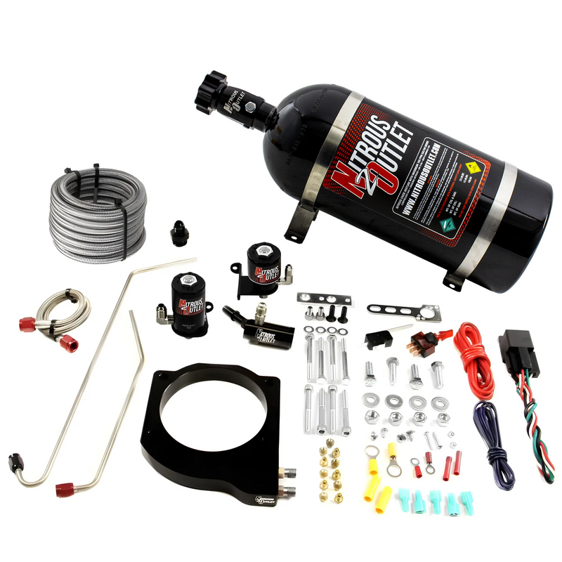 Nitrous Outlet GM MSD Atomic Airforce Intake 2016-2019 Camaro LT1  Hard-line Plate System - Gas/E85 (5-55psi)(50-200HP)(10lb Bottle)