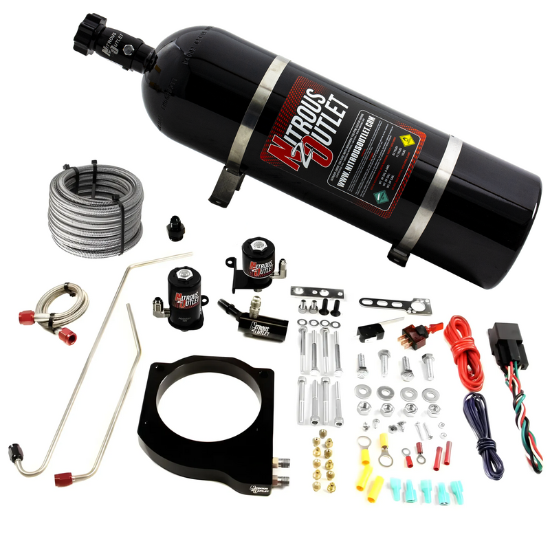 Nitrous Outlet GM MSD Atomic Airforce Intake 2016-2019 Camaro LT1  Hard-line Plate System - Gas/E85 (5-55psi)(50-200HP)(15lb Bottle)