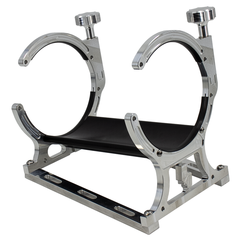 Nitrous Outlet Single Billet Automatic Heated Horizontal Mount Bottle Bracket - 10lb/15lb/6AN