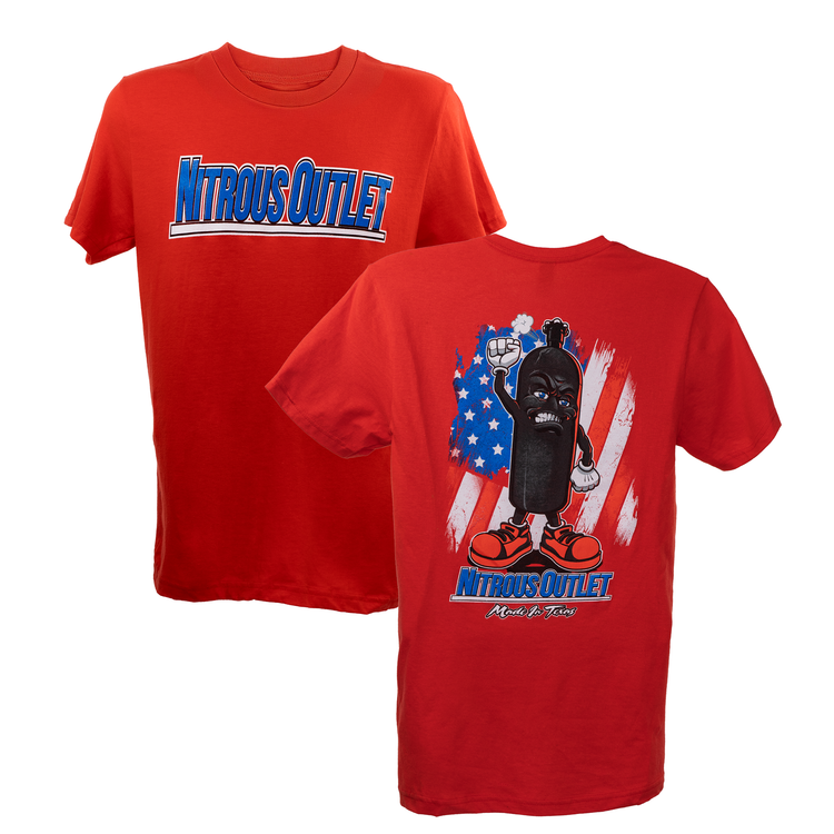 Nitrous Outlet Raised Fist Huffy Red T-Shirt - 4X-Large