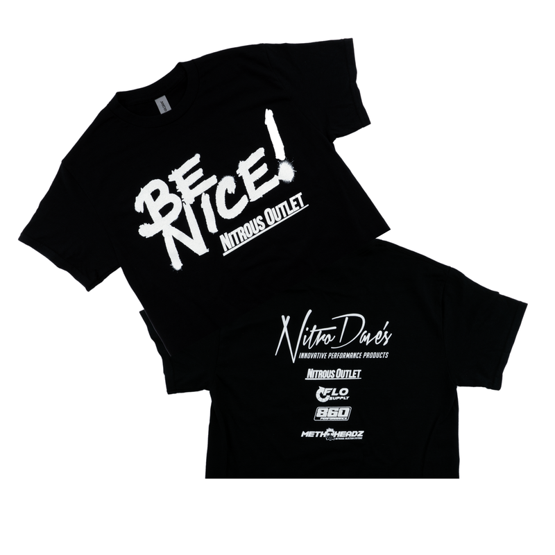 Nitrous Outlet Be Nice T-Shirt - 2X-Large/Black/Glow-N-Dark