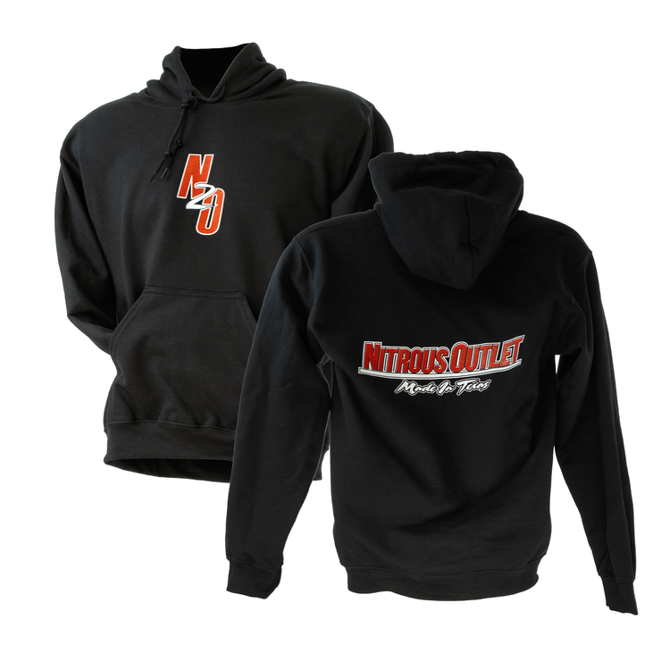 Nitrous Outlet Black Hoodie - Red Logo - Medium