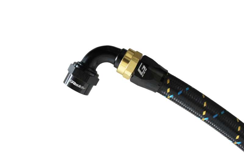 GReddy AN06 90 DEGREE HOSE END SWIVEL BLACK/GOLD ANODIZED