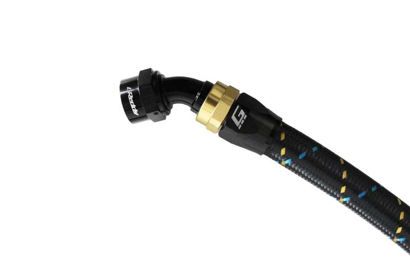 GReddy AN06 45 DEGREE HOSE END SWIVEL BLACK/GOLD ANODIZED