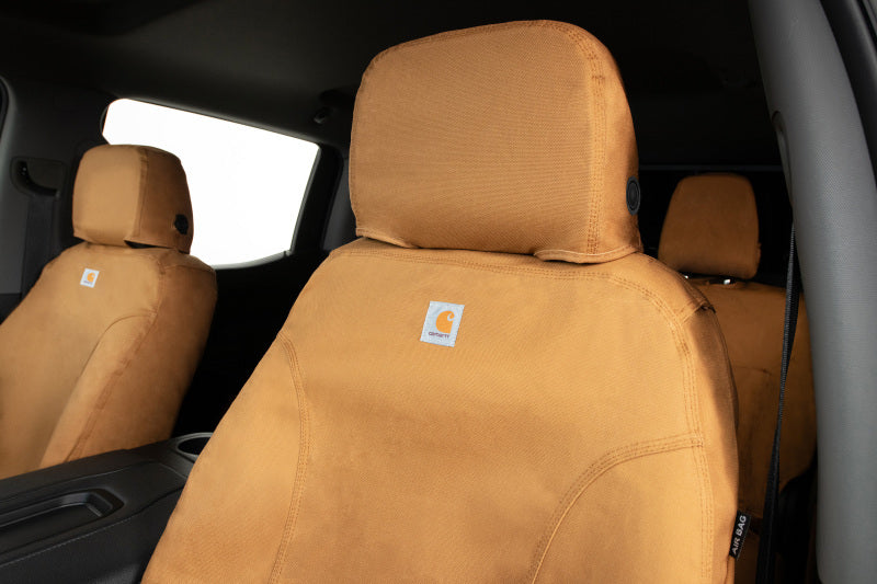 Covercraft 17-24 Dodge RAM 5500 Carhartt SeatSaver Custom Front Row Seat Covers - Brown