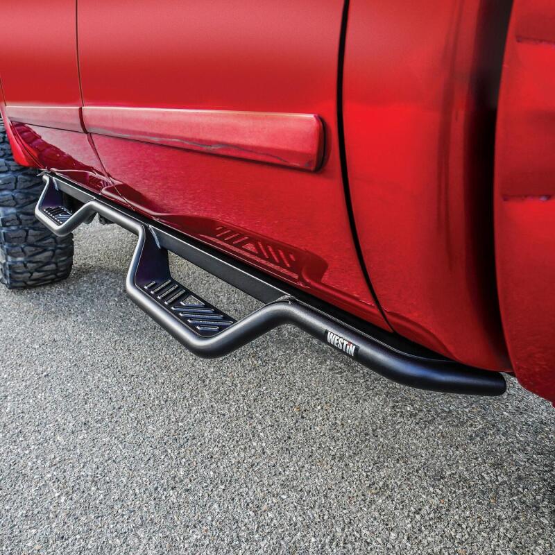 Westin 1999-2016 Ford F-250/F-350/F-450/F-550 Crew Cab Outlaw Drop Nerf Step Bars Textured Black