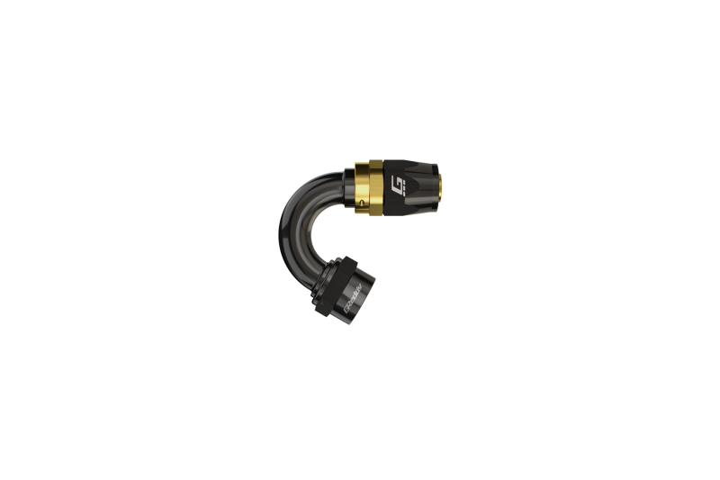 GReddy AN04 150 DEGREE HOSE END SWIVEL BLACK/GOLD ANODIZED
