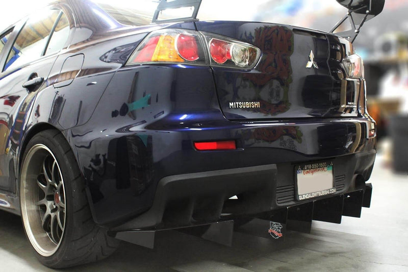 2007-2015 Mitsuibishi Evo Rear Diffuser V2