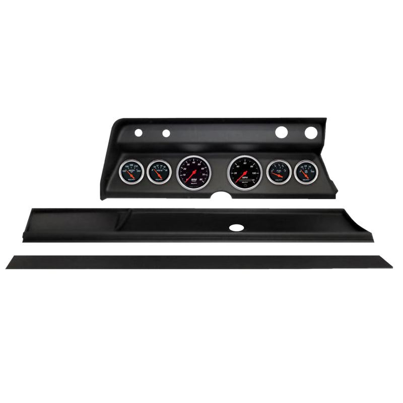 Autometer Designer Black Direct Fit Dash Kit 1966 Chevy Chevelle (2 x 3-3/8in. / 4 x 2-1/16in.)