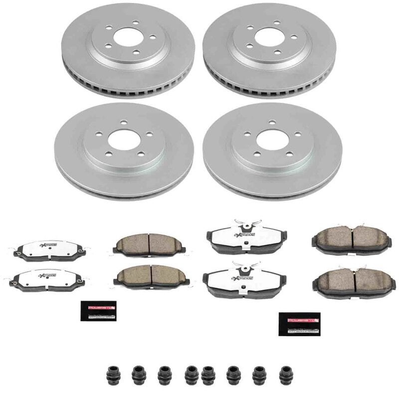 Power Stop 05-10 Ford Mustang Front and Rear Z26 Coated Brake Kit