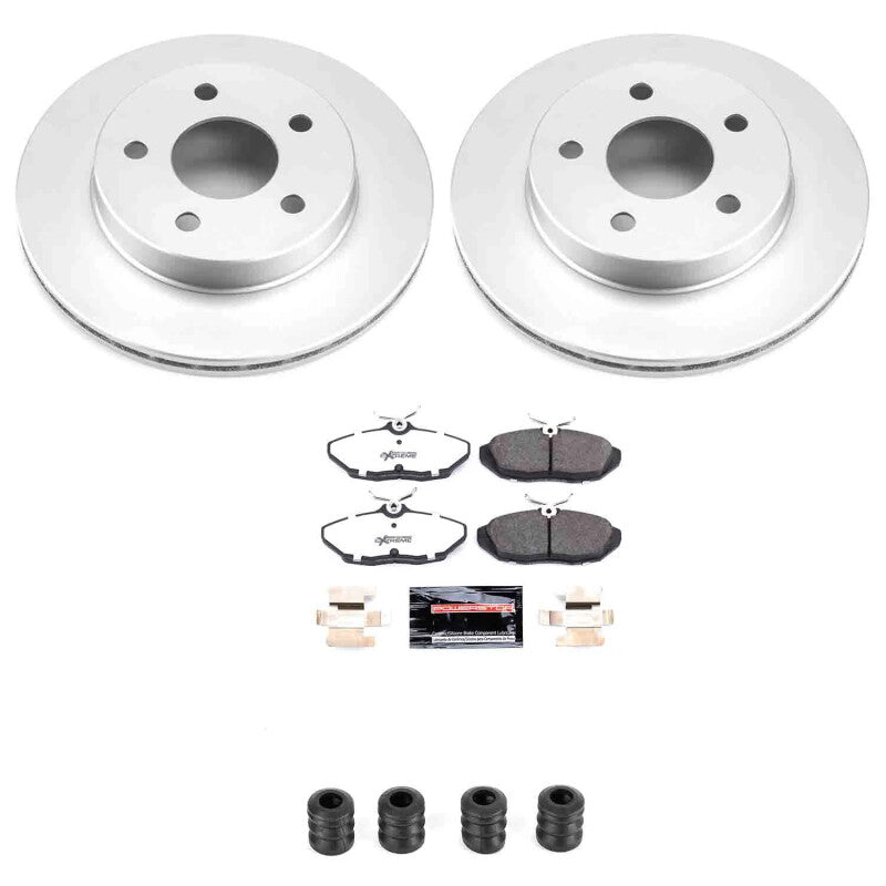 Power Stop 93-97 Ford Thunderbird Rear Z26 Coated Brake Kit