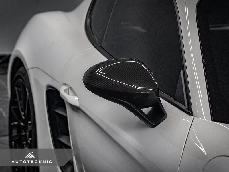 AutoTecknic Replacement Carbon Fiber Mirror Covers - Porsche 718 Cayman | Boxster