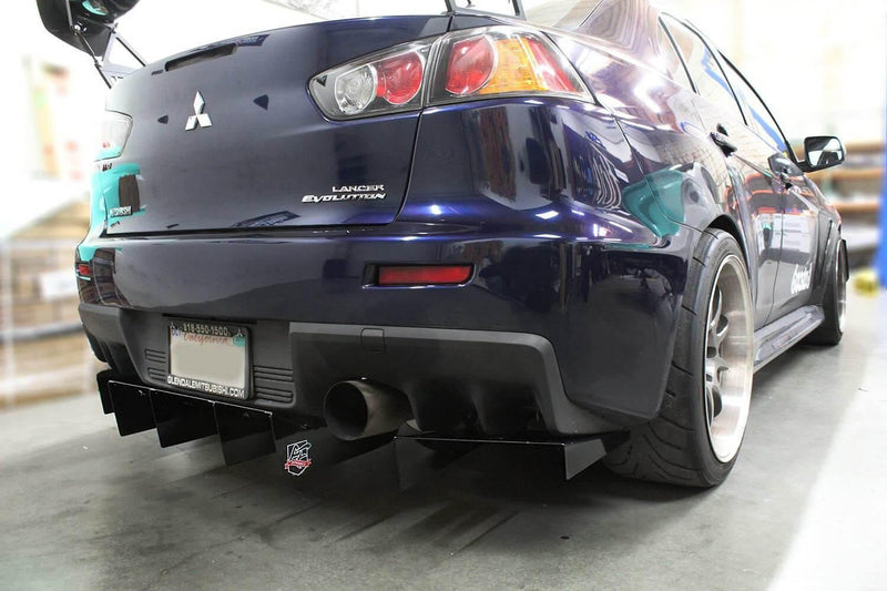 2007-2015 Mitsuibishi Evo Rear Diffuser V2
