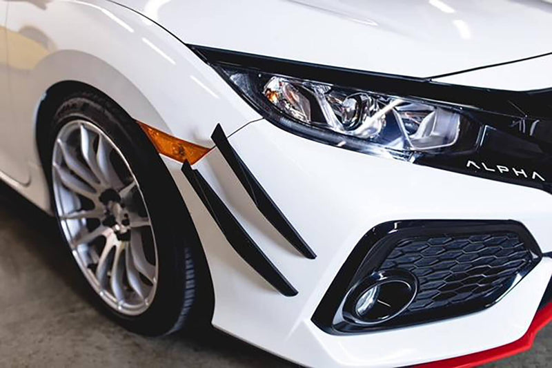 2017-2021 Honda Civic V2 Canards (Hatchback, Si Coupe, Si Sedan)