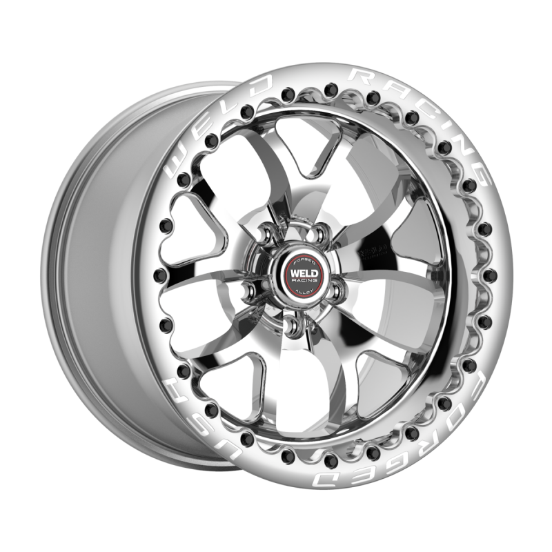 Weld S76 Beadlock 17x10/5x120/7.2 BS/3.18 HB - Polished Center - Polished Shell - Black SBL Wheel