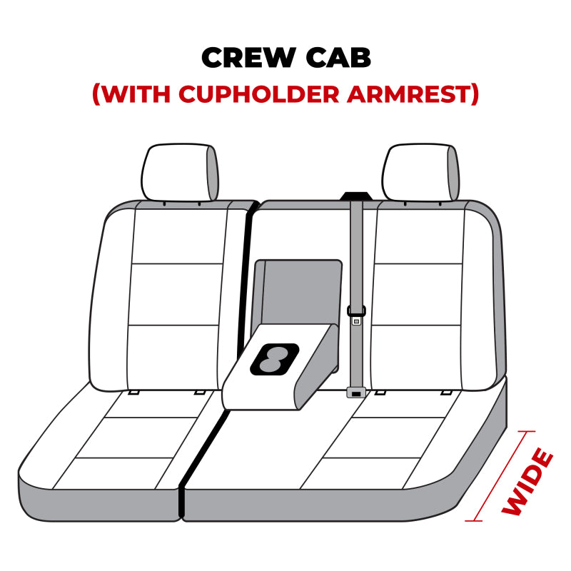 Covercraft 07-13 GMC Sierra/Silverado Carhartt Super Dux SeatSaver Second Row Seat Covers - Blk