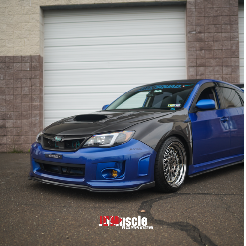 JDMuscle 08-14 WRX/STI Carbon Fiber Hood V3 w/ Heat Extract