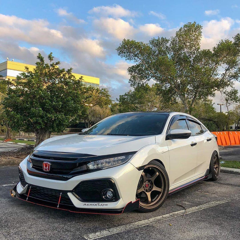 2017-2021 Honda Civic Splitter V3 ([Hatchback, Si Coupe, Si Sedan] )