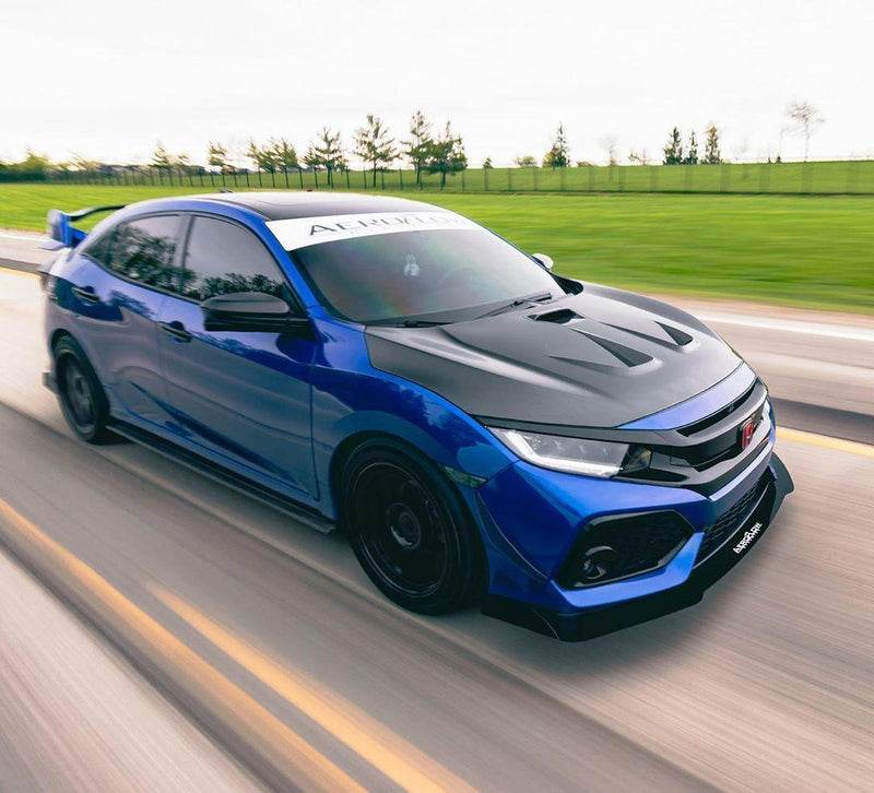 2017-2021 Honda Civic Splitter V3 ([Hatchback, Si Coupe, Si Sedan] )