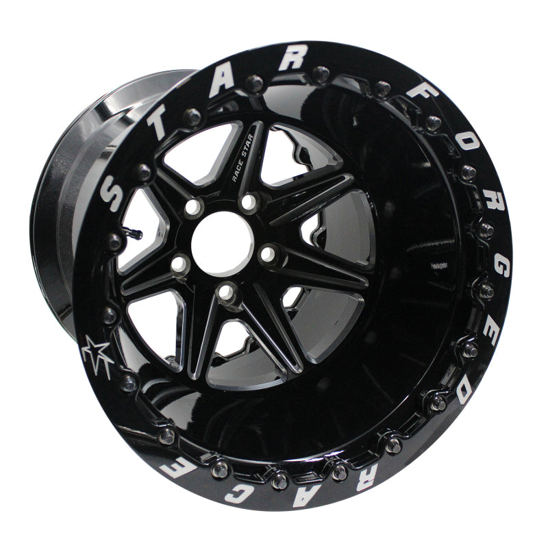 Race Star 72 ValStar 16x16 / 5x4.75BC / 4BS / 3.072in CB / Black w/Machined Accents Wheel