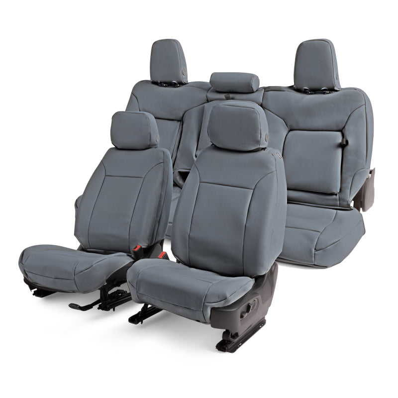 Covercraft 15-22 Chevrolet Colorado/GMC Leatherette PrecisionFitFront Row Seat Covers - Med Grey