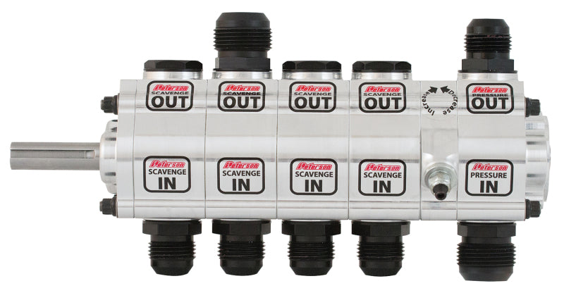 Peterson Fluid Systems R4 5-Stage Oil Pump - B/H QM - PVMT - Rear Drive - Right Side Mount