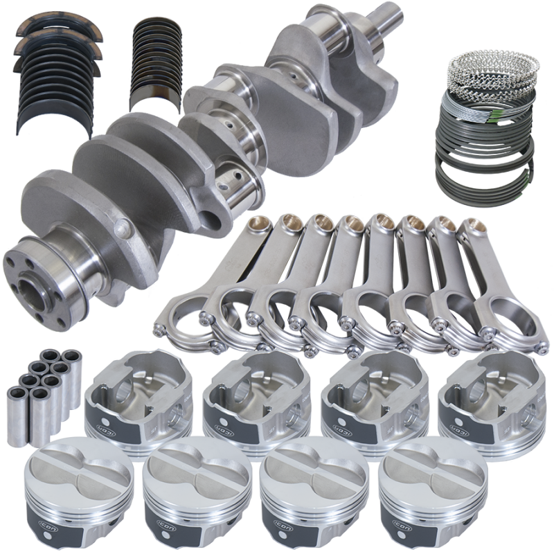Eagle Ford 351W 4.000in Crank 6.200in H-Beam -11cc Flat Top 4.060in Pistons Rotating Assembly