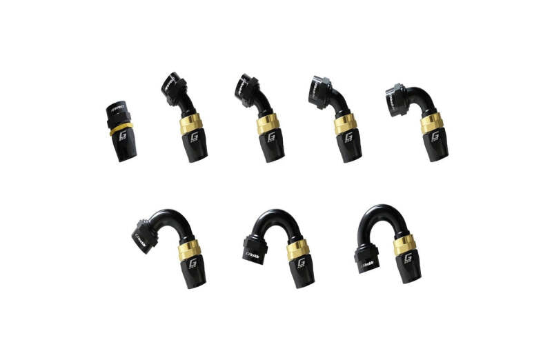 GReddy AN04 30 DEGREE HOSE END SWIVEL BLACK/GOLD ANODIZED