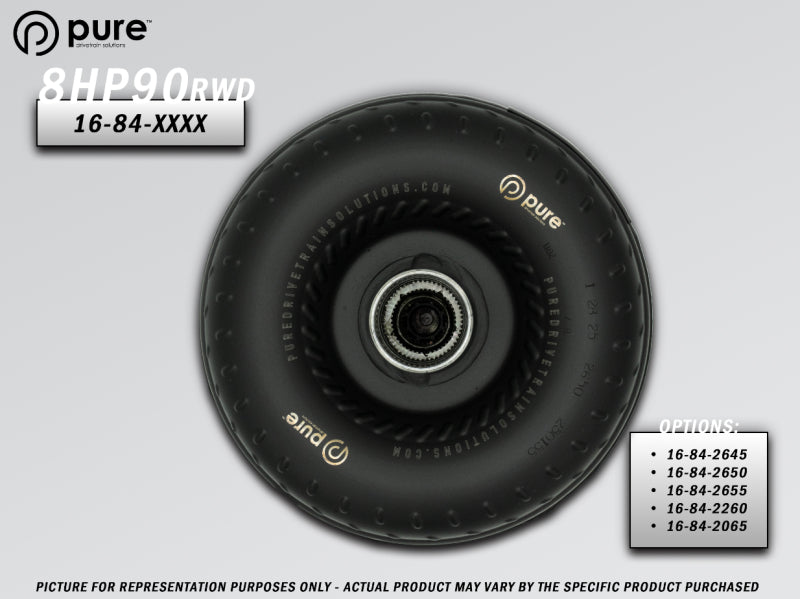 Pure Drivetrain 8HP90 High Performance Billet Race Torque Converter - 22/60 Stator - RWD