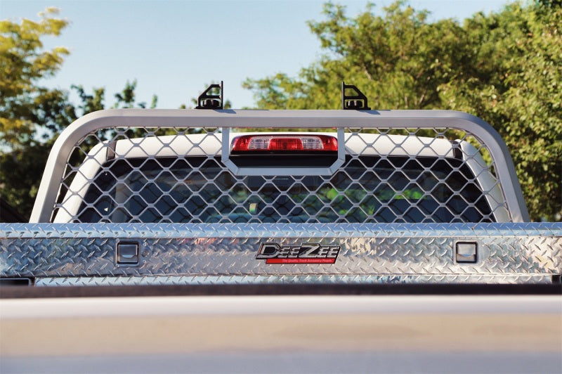 Dee Zee 17-23 Ford SuperDuty Cargo Management Cab Rack - Silver Mesh