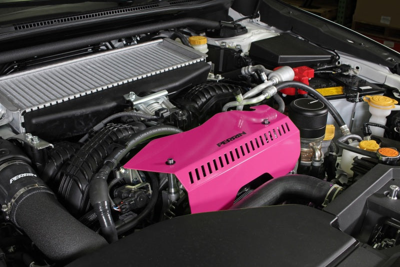 Perrin [22-25 WRX] Pulley Cover - Hyper Pink | PSP-ENG-153HP