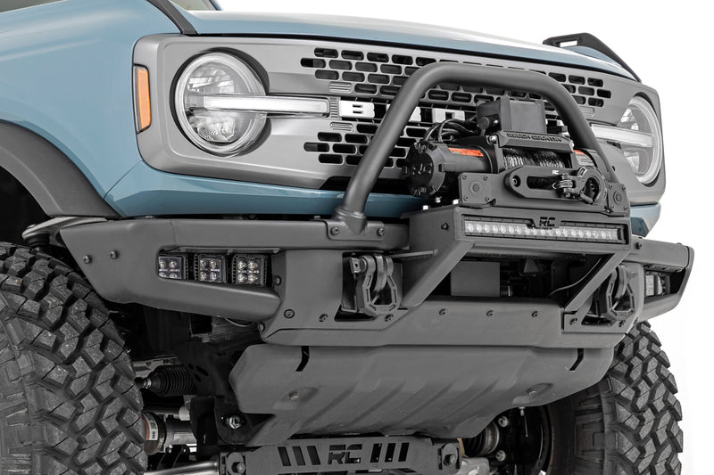 High Winch Mount | All Models | 20 Inch Black Single Row LED | Ford Bronco (21-26)