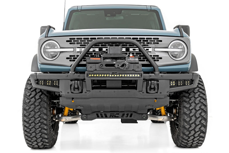 High Winch Mount | All Models | 20 Inch Black Single Row LED | Ford Bronco (21-26)