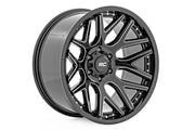 Rough Country 95 Series Wheel | Machined One-Piece | Gloss Black | 20x10 | 5x5 | -19mm