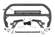 Nudge Bar | w/ Tow Hooks | 20 Inch BLK DRL Single Row LED | Ford Bronco Sport (21-24)
