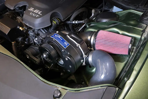 ProCharger Dodge Charger 3.6L V6 installation reference with optional finish; vehicle and engine not included